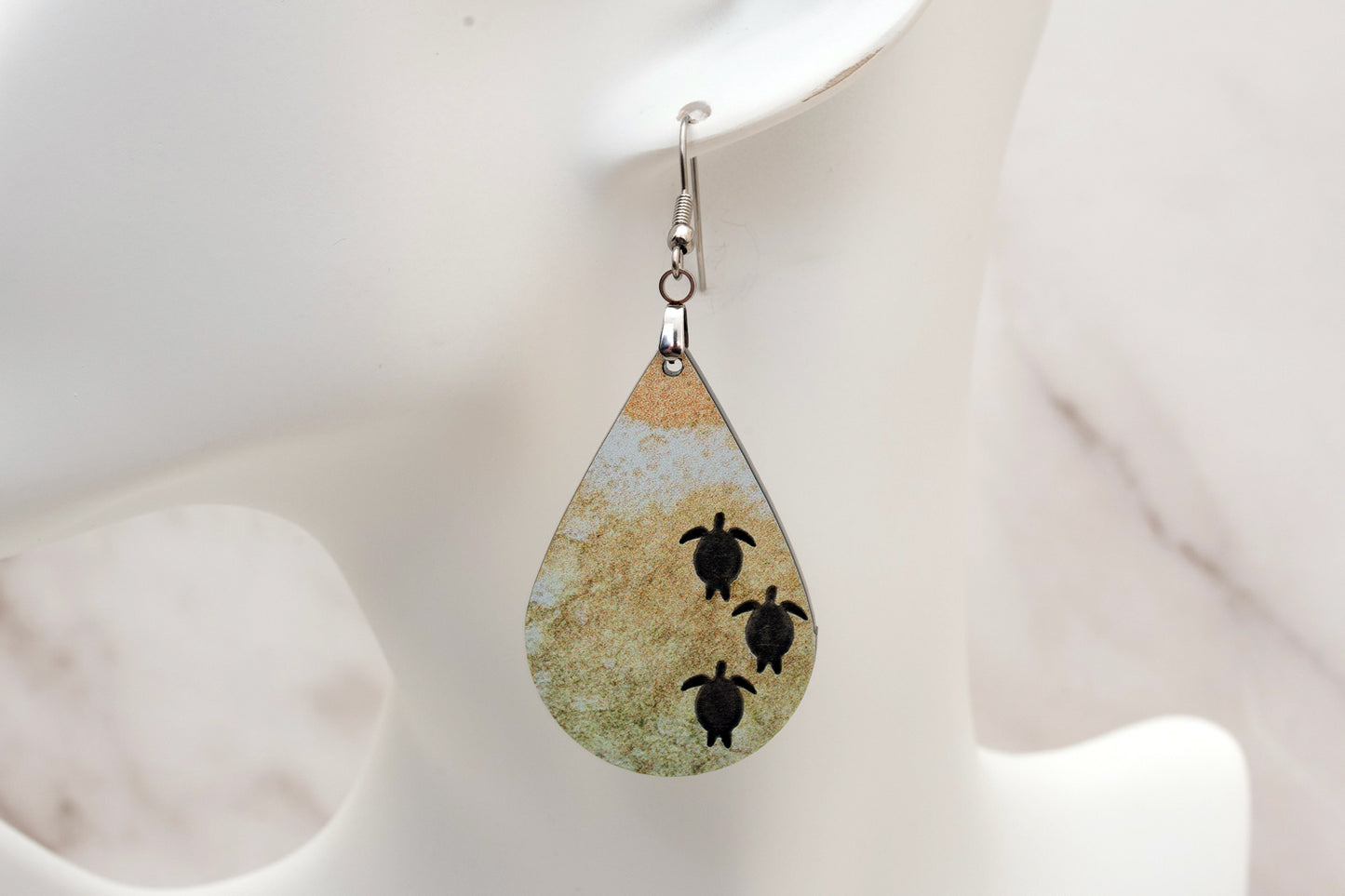 Beach Turtles Acrylic Dangles