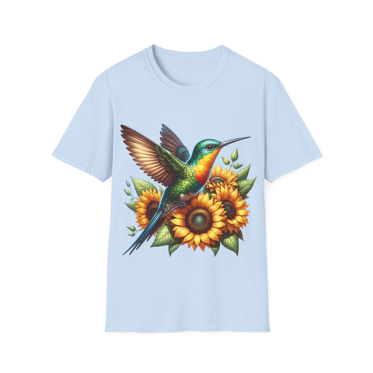 Hummingbird & Sunflowers Unisex Softstyle T-Shirt