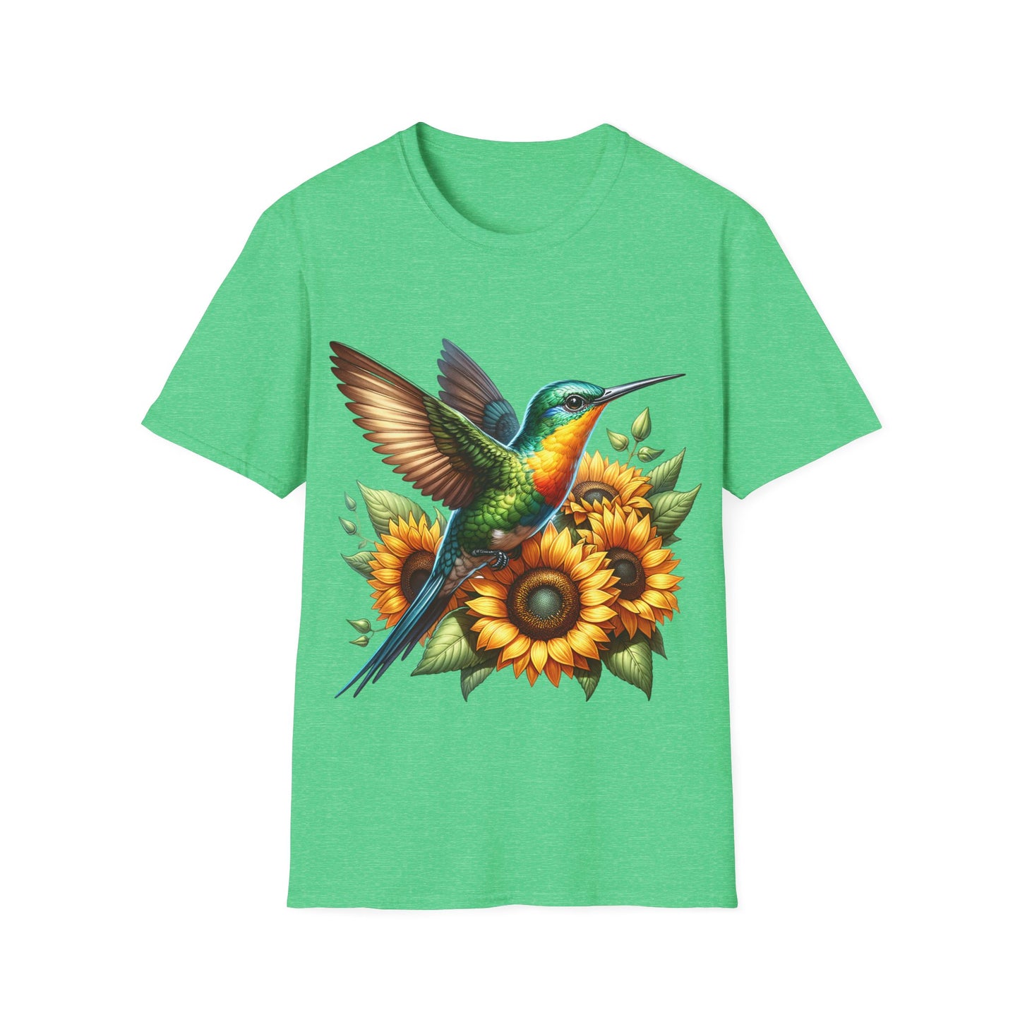 Hummingbird & Sunflowers Unisex Softstyle T-Shirt