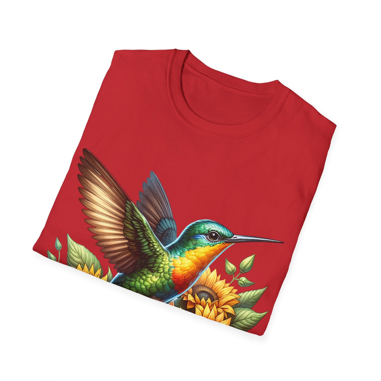 Hummingbird & Sunflowers Unisex Softstyle T-Shirt