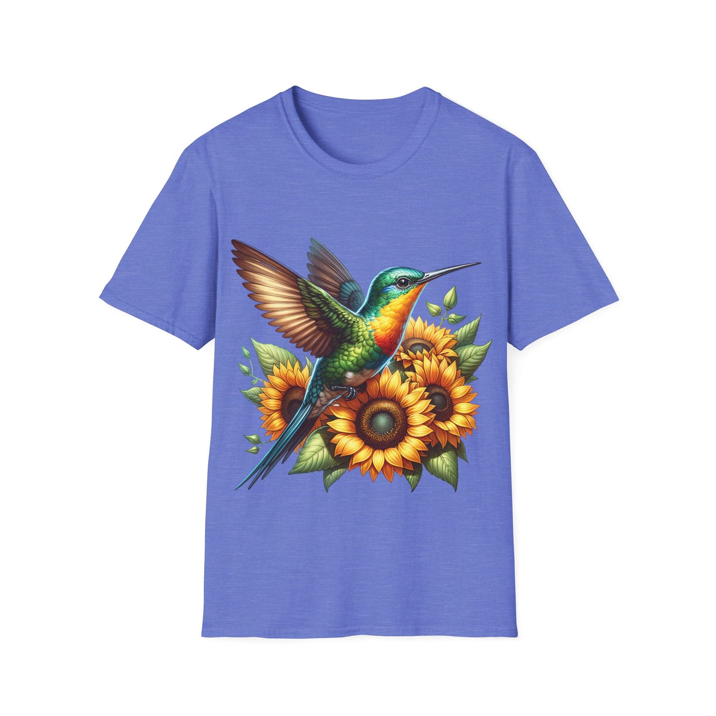 Hummingbird & Sunflowers Unisex Softstyle T-Shirt