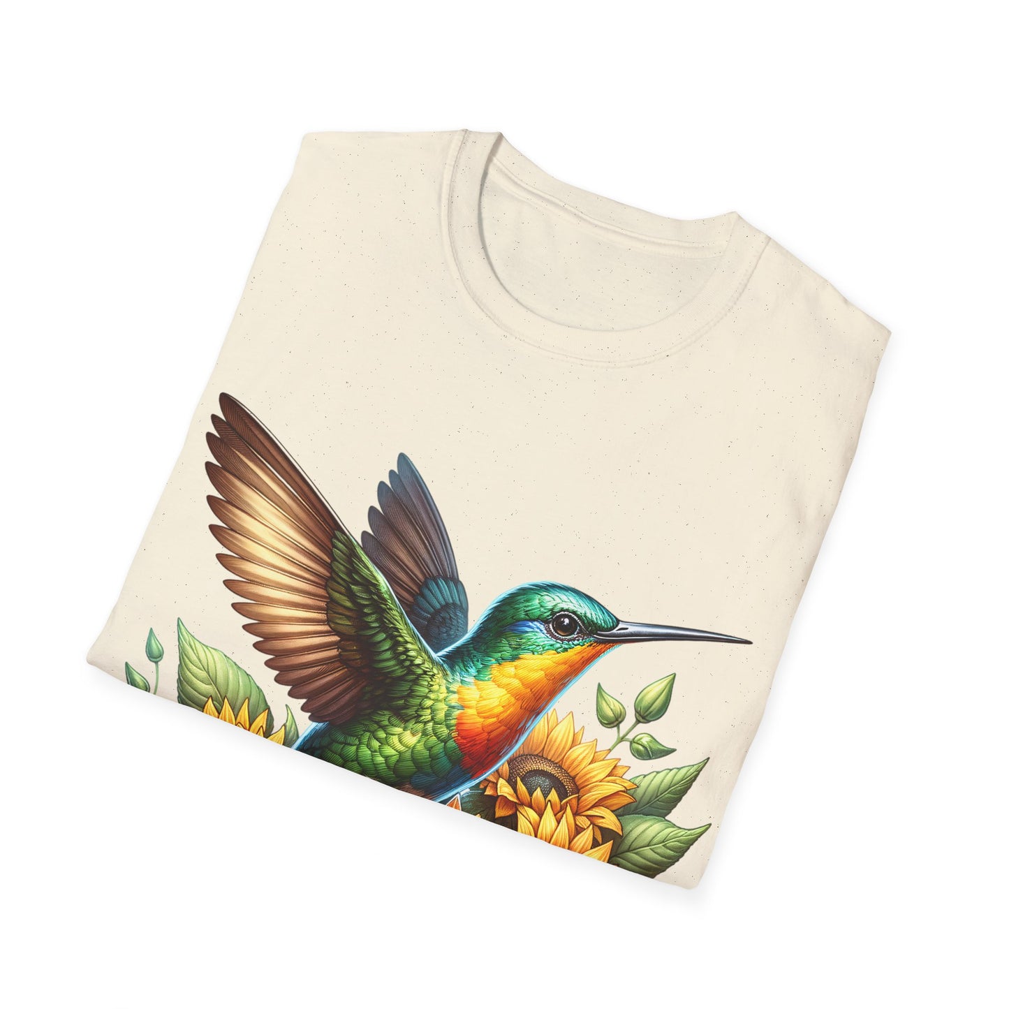 Hummingbird & Sunflowers Unisex Softstyle T-Shirt