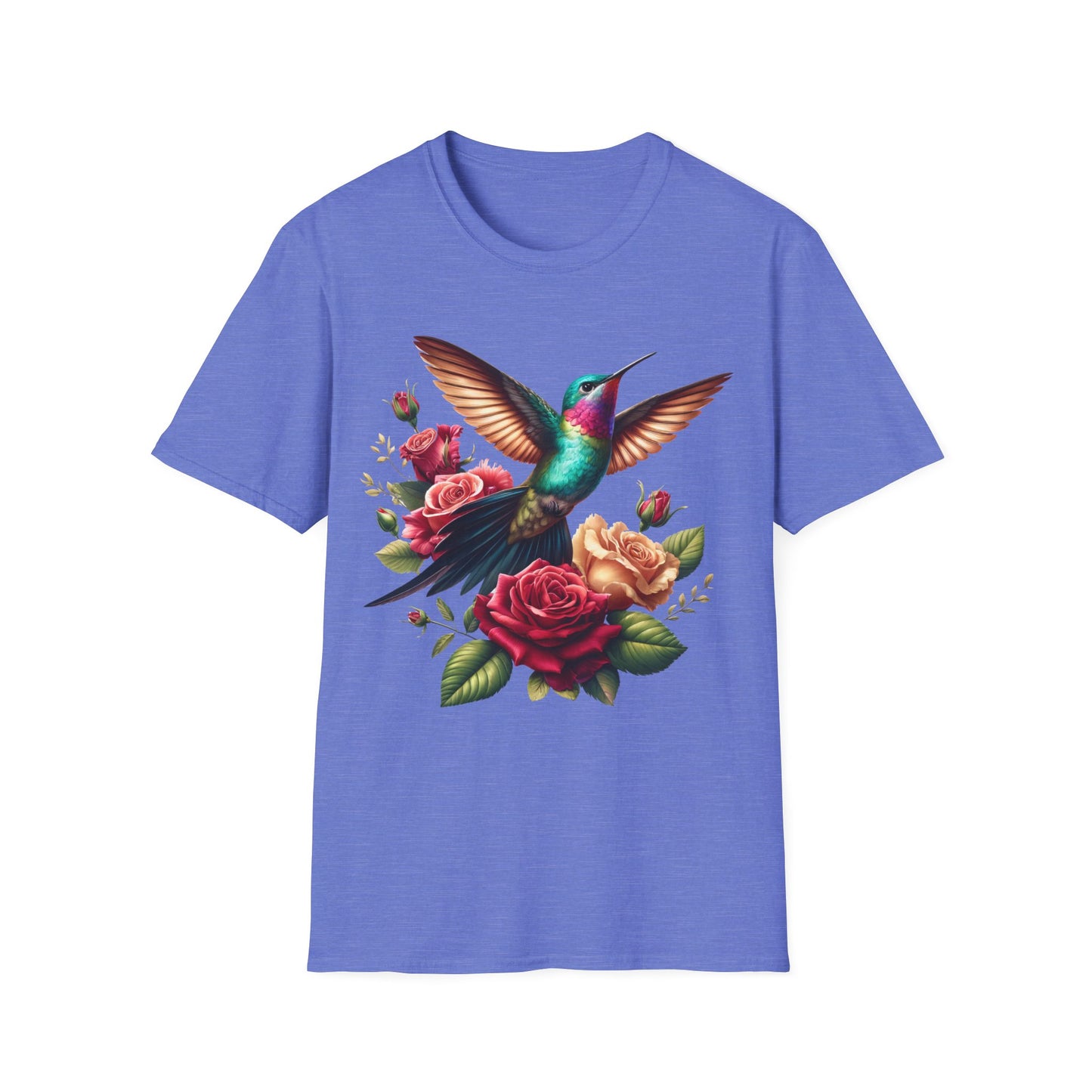 Hummingbird & Roses Unisex Softstyle T-Shirt