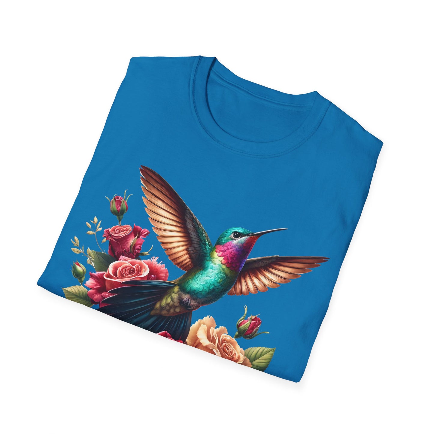 Hummingbird & Roses Unisex Softstyle T-Shirt