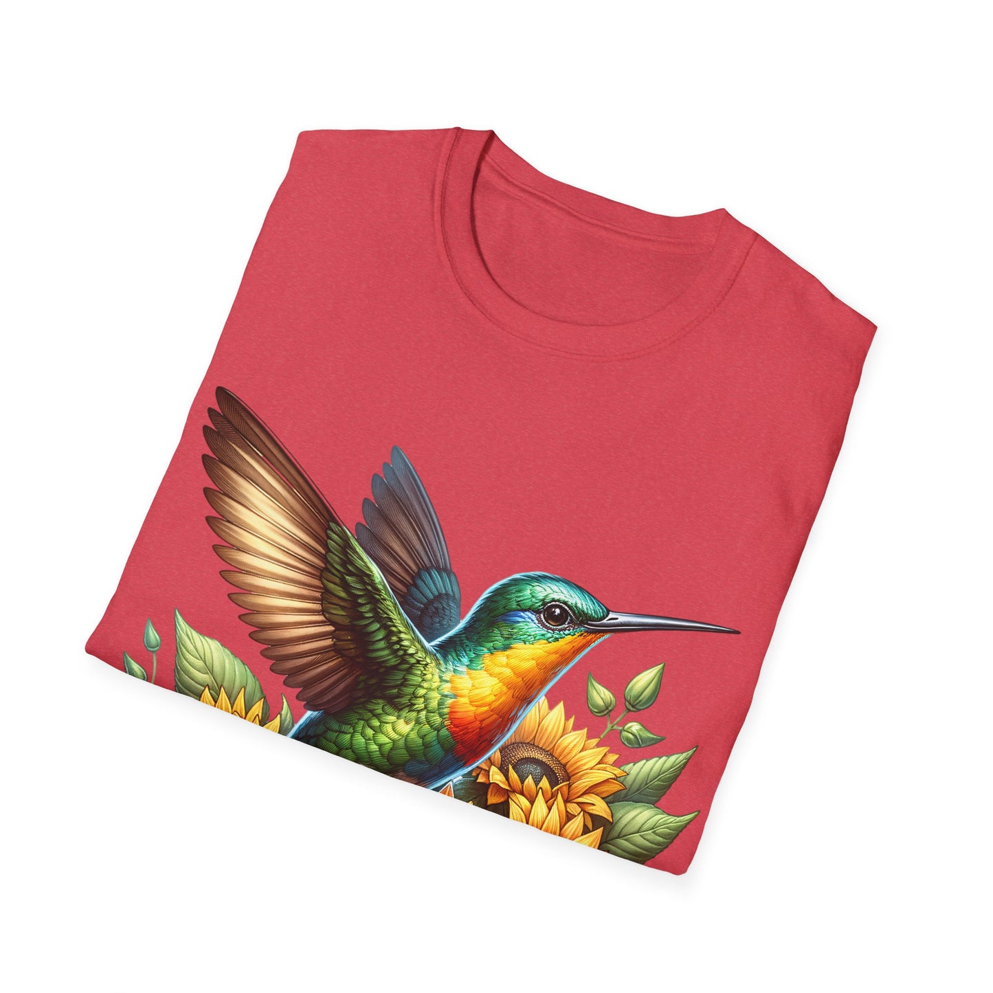 Hummingbird & Sunflowers Unisex Softstyle T-Shirt