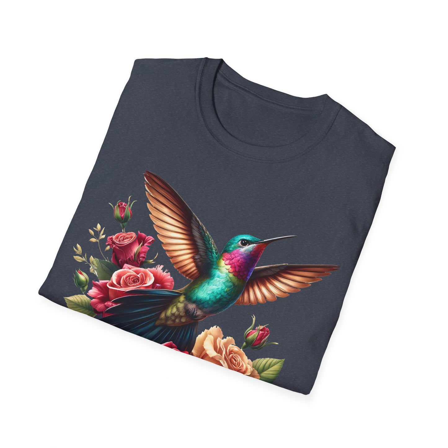 Hummingbird & Roses Unisex Softstyle T-Shirt