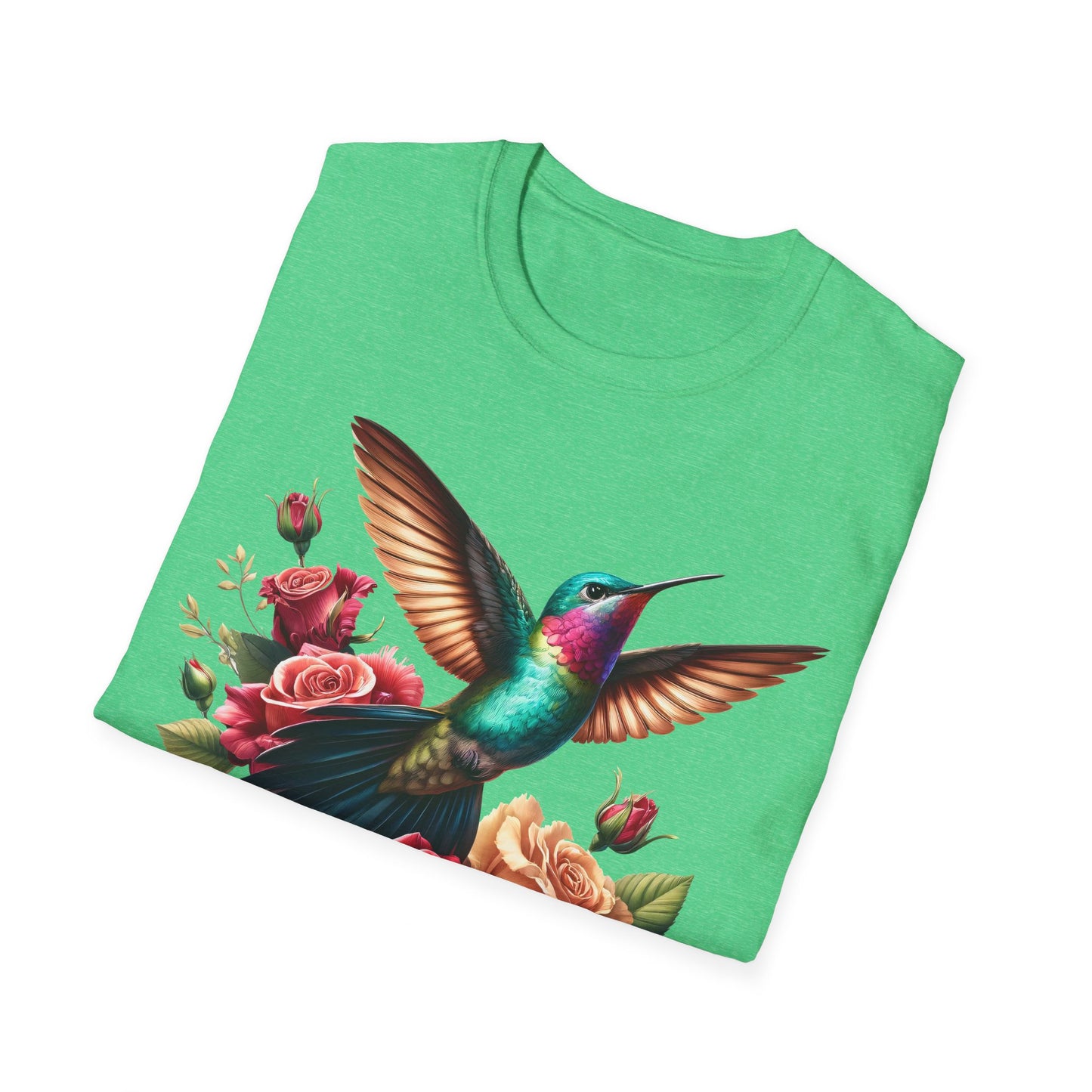 Hummingbird & Roses Unisex Softstyle T-Shirt