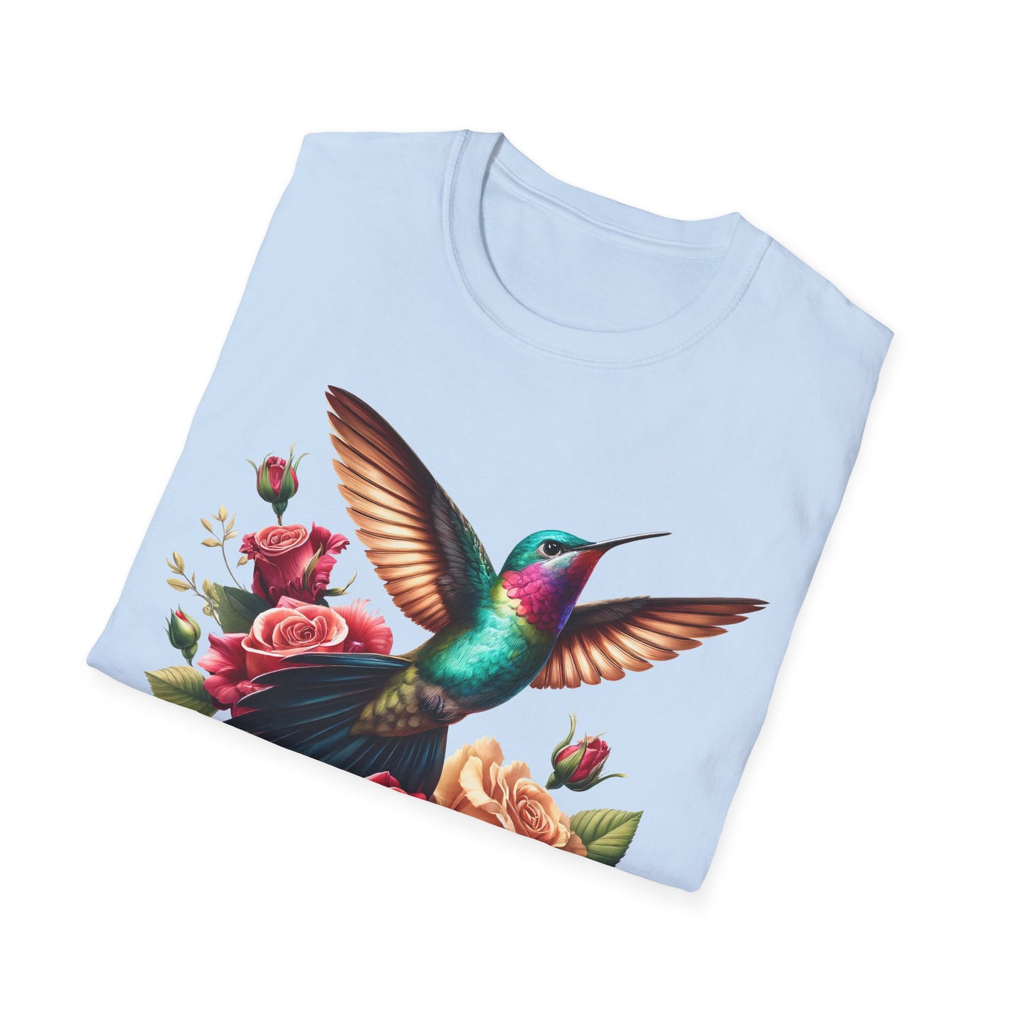 Hummingbird & Roses Unisex Softstyle T-Shirt