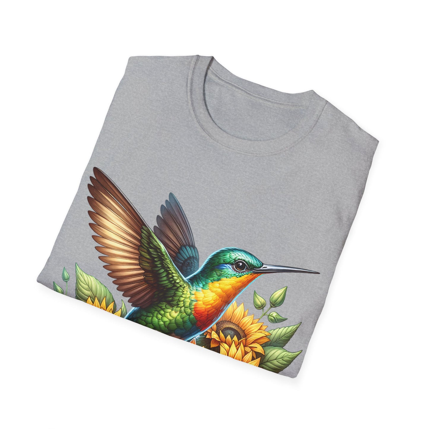 Hummingbird & Sunflowers Unisex Softstyle T-Shirt