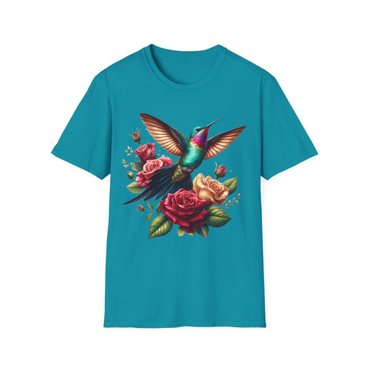 Hummingbird & Roses Unisex Softstyle T-Shirt