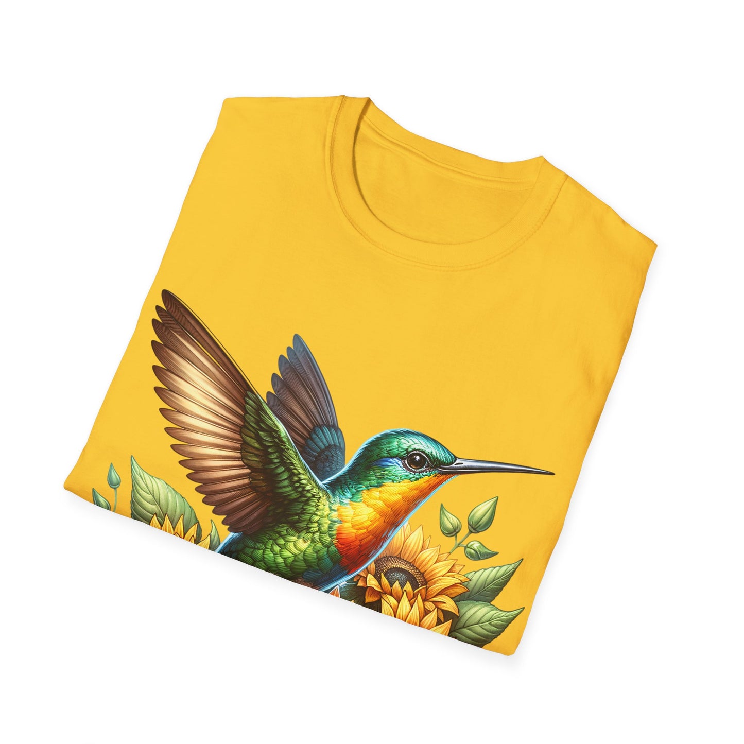 Hummingbird & Sunflowers Unisex Softstyle T-Shirt