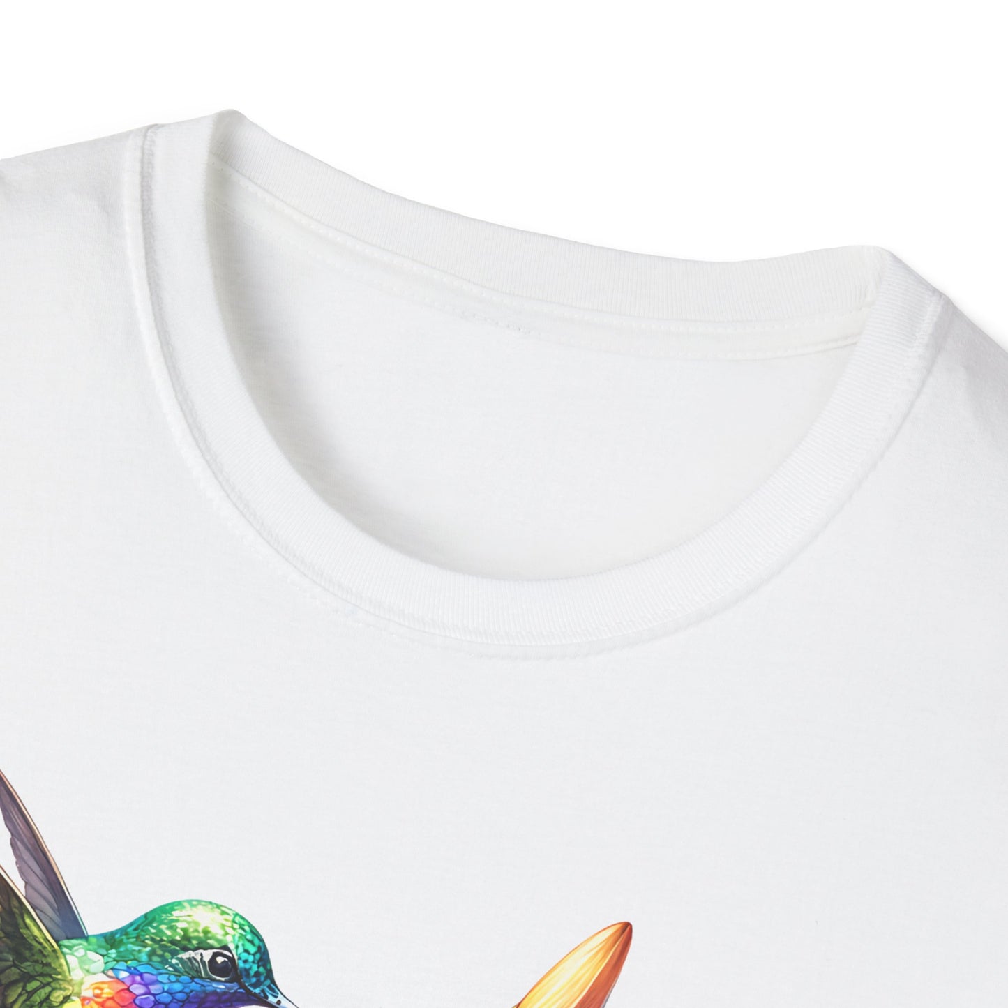 Hummingbird & Flowers Unisex Softstyle T-Shirt