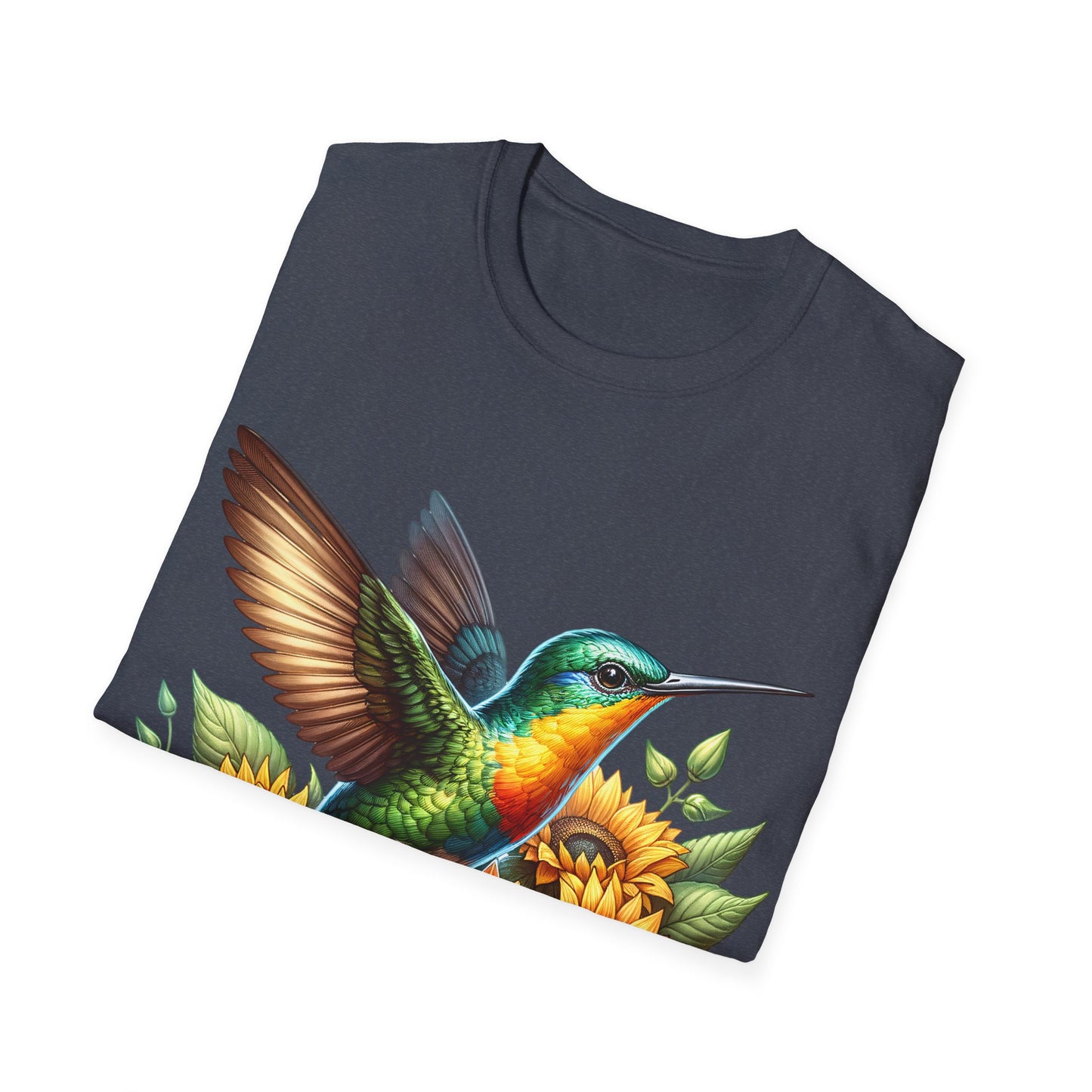 Hummingbird & Sunflowers Unisex Softstyle T-Shirt