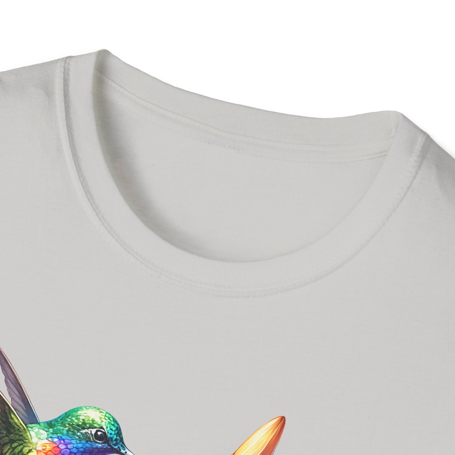 Hummingbird & Flowers Unisex Softstyle T-Shirt