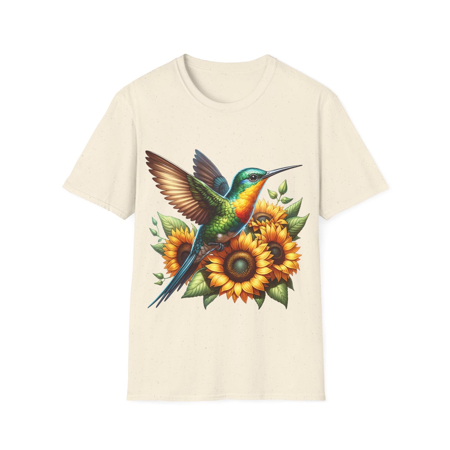 Hummingbird & Sunflowers Unisex Softstyle T-Shirt