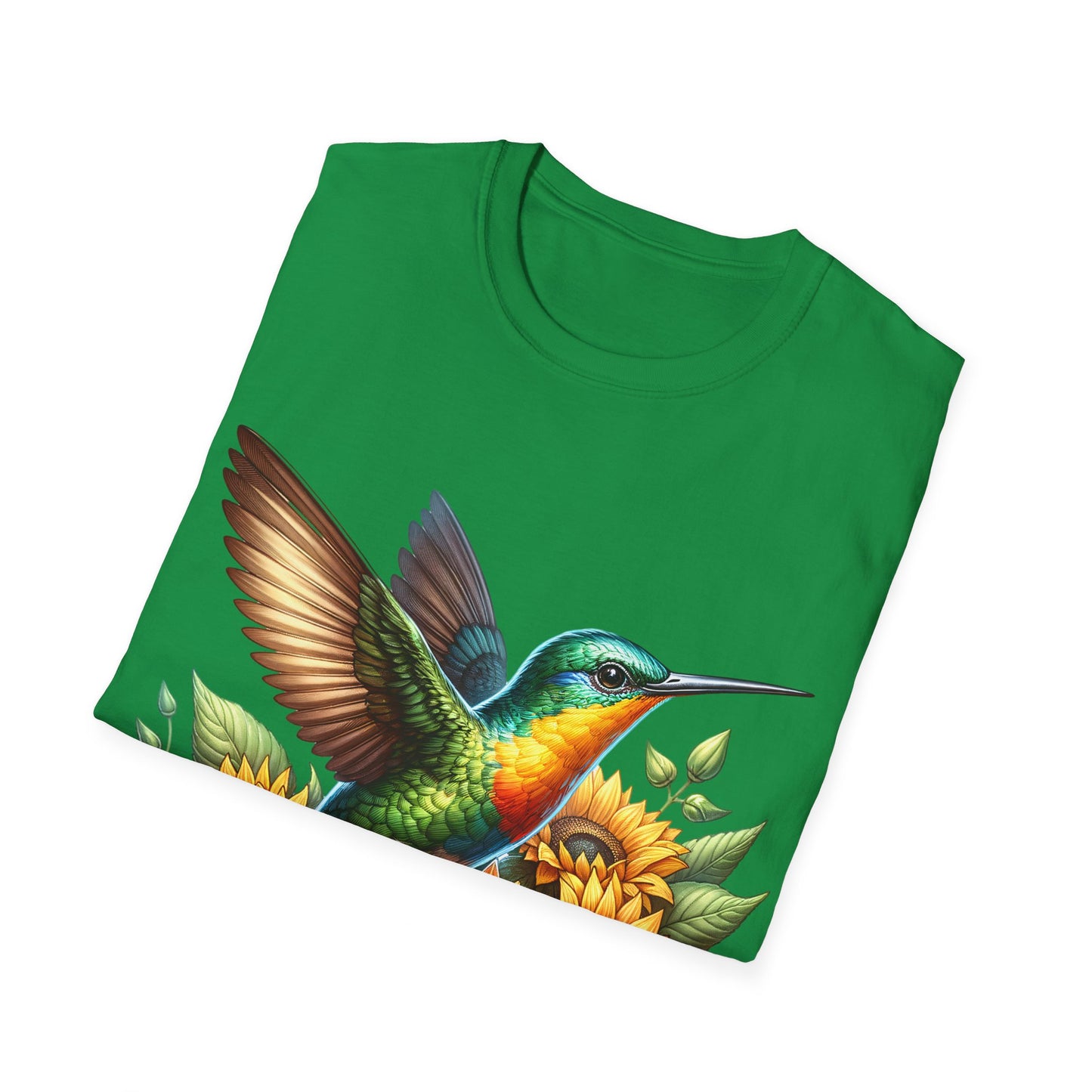 Hummingbird & Sunflowers Unisex Softstyle T-Shirt