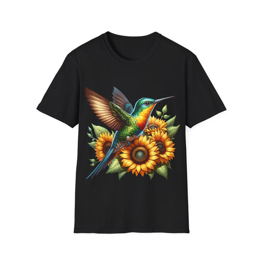 Hummingbird & Sunflowers Unisex Softstyle T-Shirt