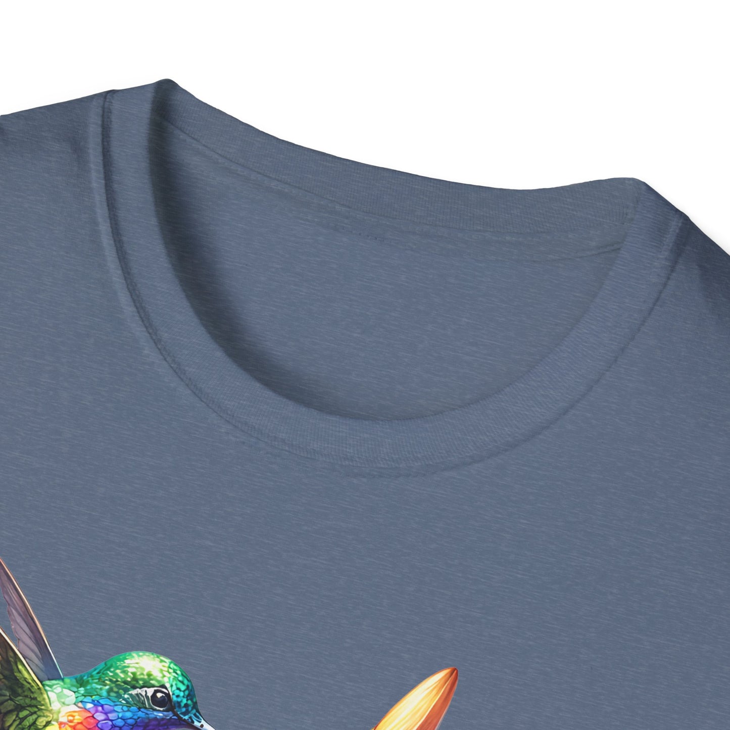 Hummingbird & Flowers Unisex Softstyle T-Shirt