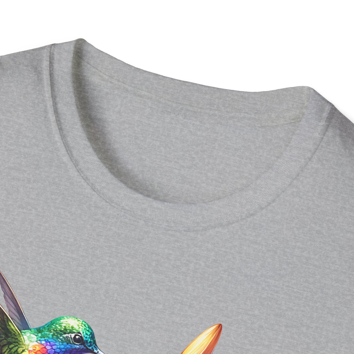 Hummingbird & Flowers Unisex Softstyle T-Shirt