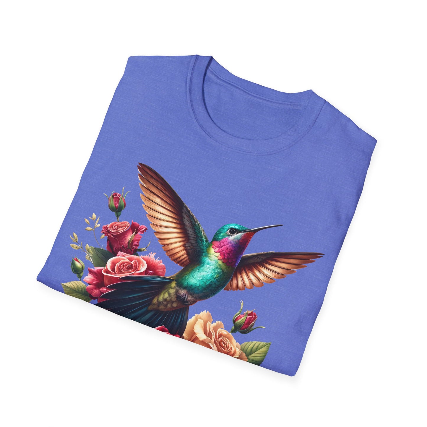 Hummingbird & Roses Unisex Softstyle T-Shirt