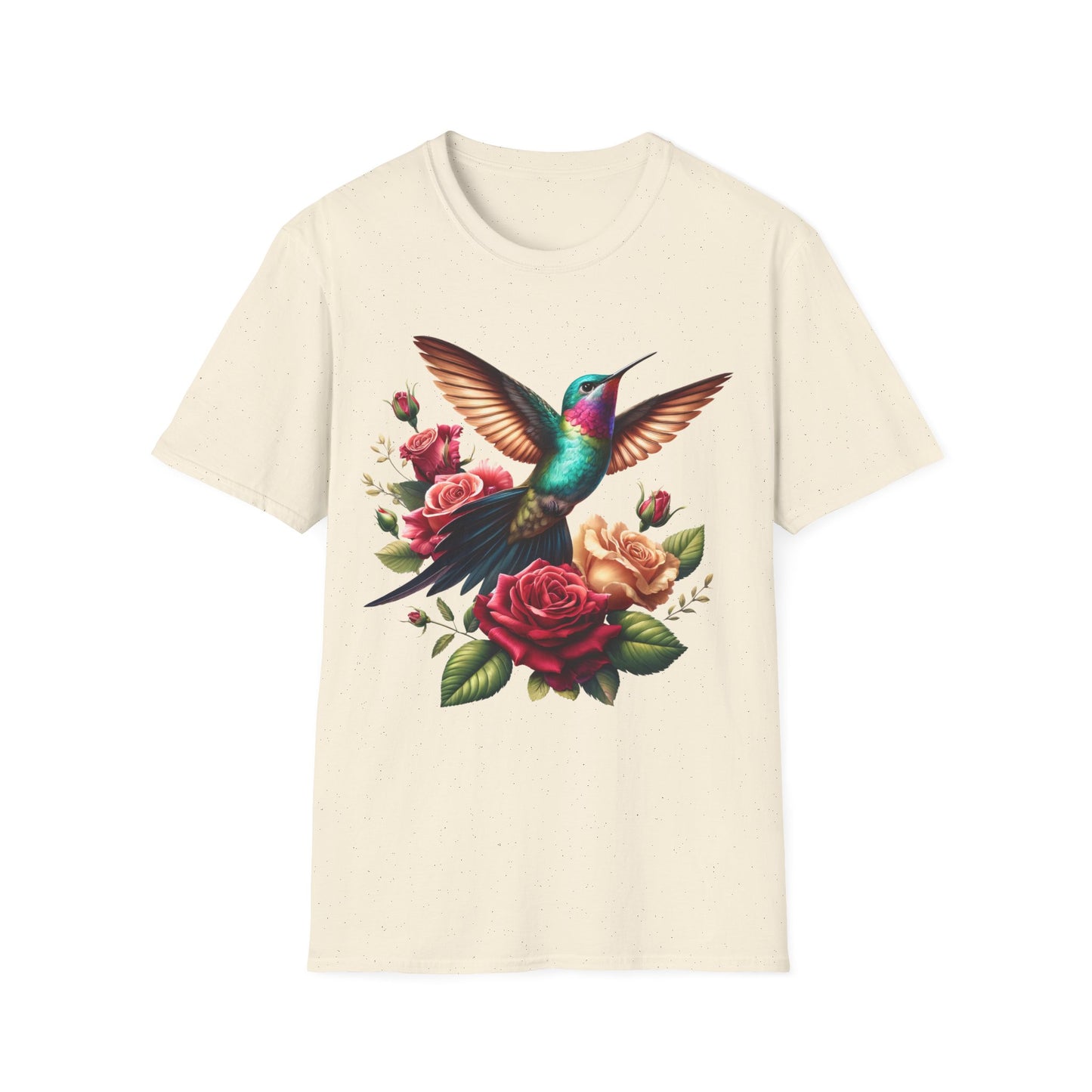 Hummingbird & Roses Unisex Softstyle T-Shirt