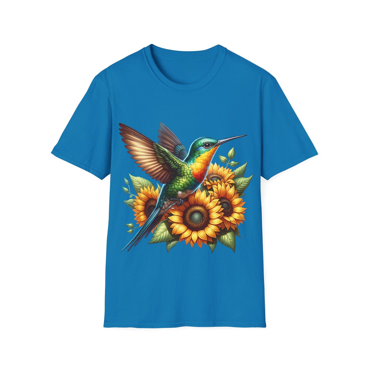 Hummingbird & Sunflowers Unisex Softstyle T-Shirt