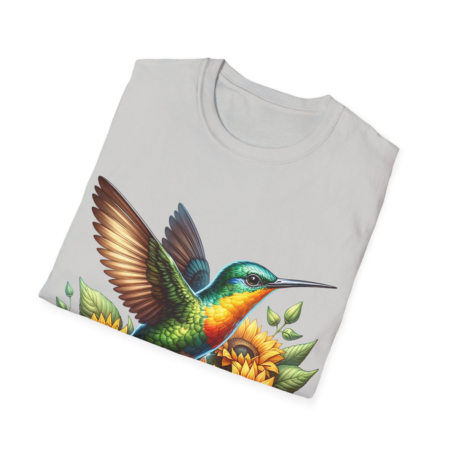 Hummingbird & Sunflowers Unisex Softstyle T-Shirt