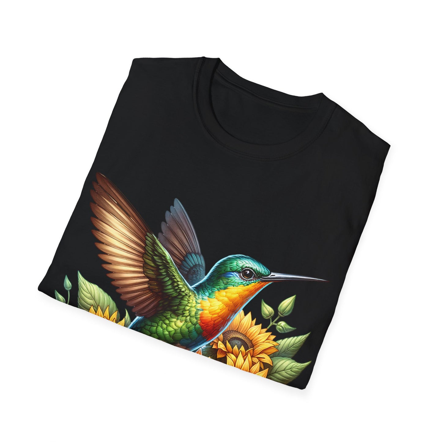 Hummingbird & Sunflowers Unisex Softstyle T-Shirt