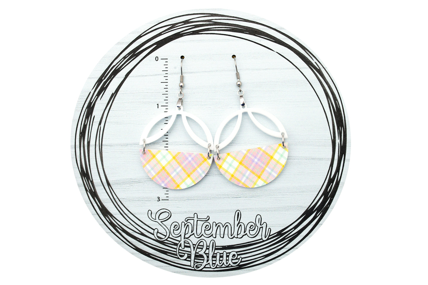 Plaid Acrylic Dangles