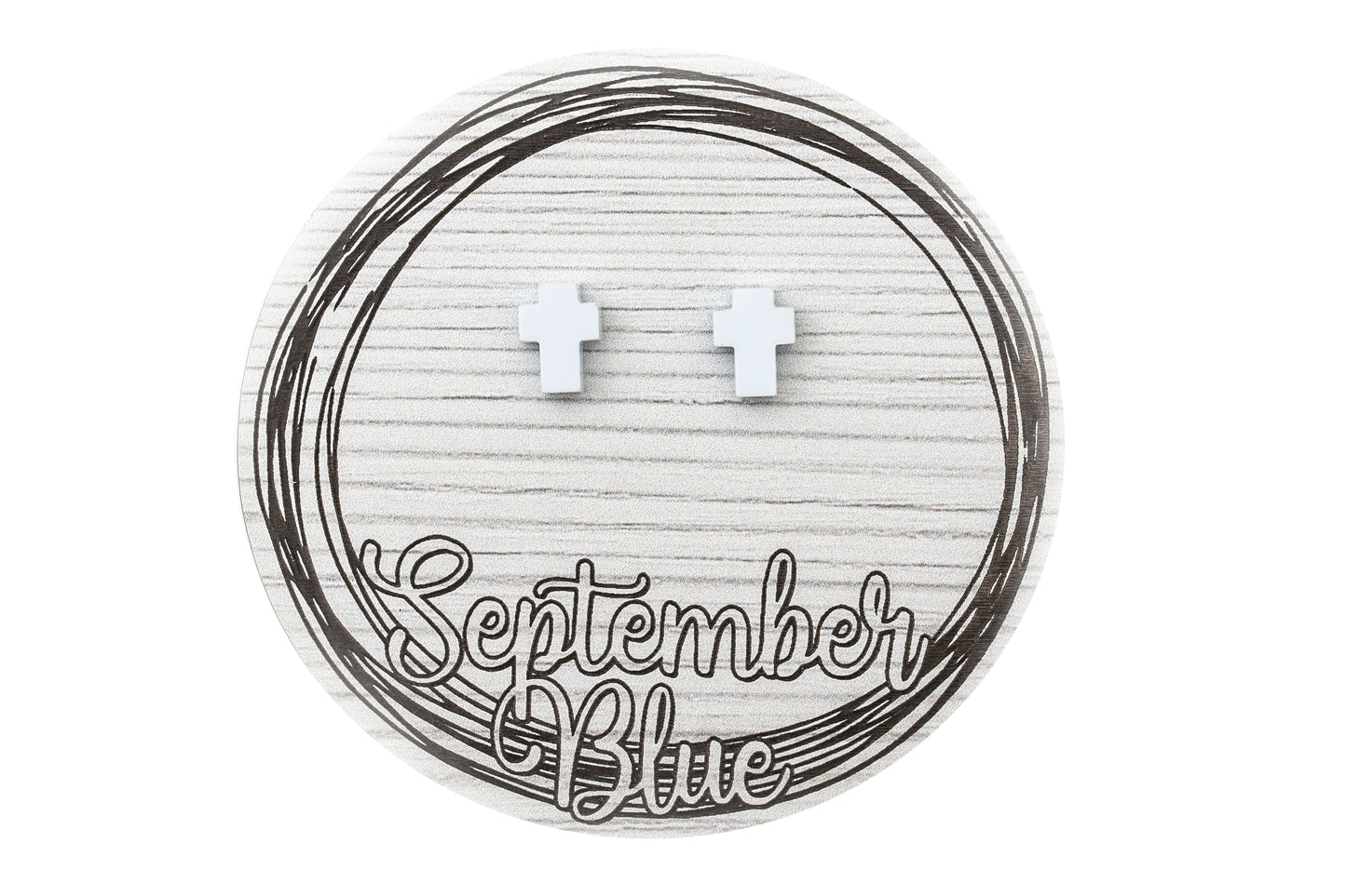 Pastel Blue Cross Acrylic Studs for Lil Ears