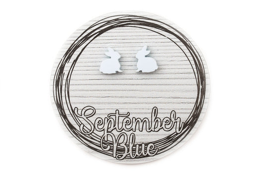 Pastel Blue Rabbit Acrylic Studs