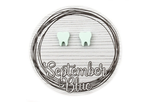 Pastel Blue Teeth Acrylic Studs