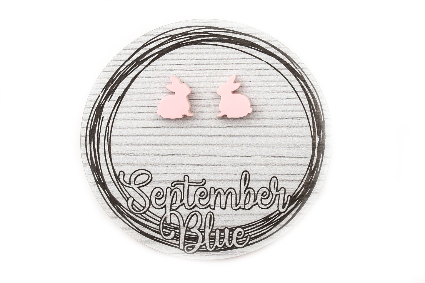 Pastel Pink Rabbit Acrylic Studs