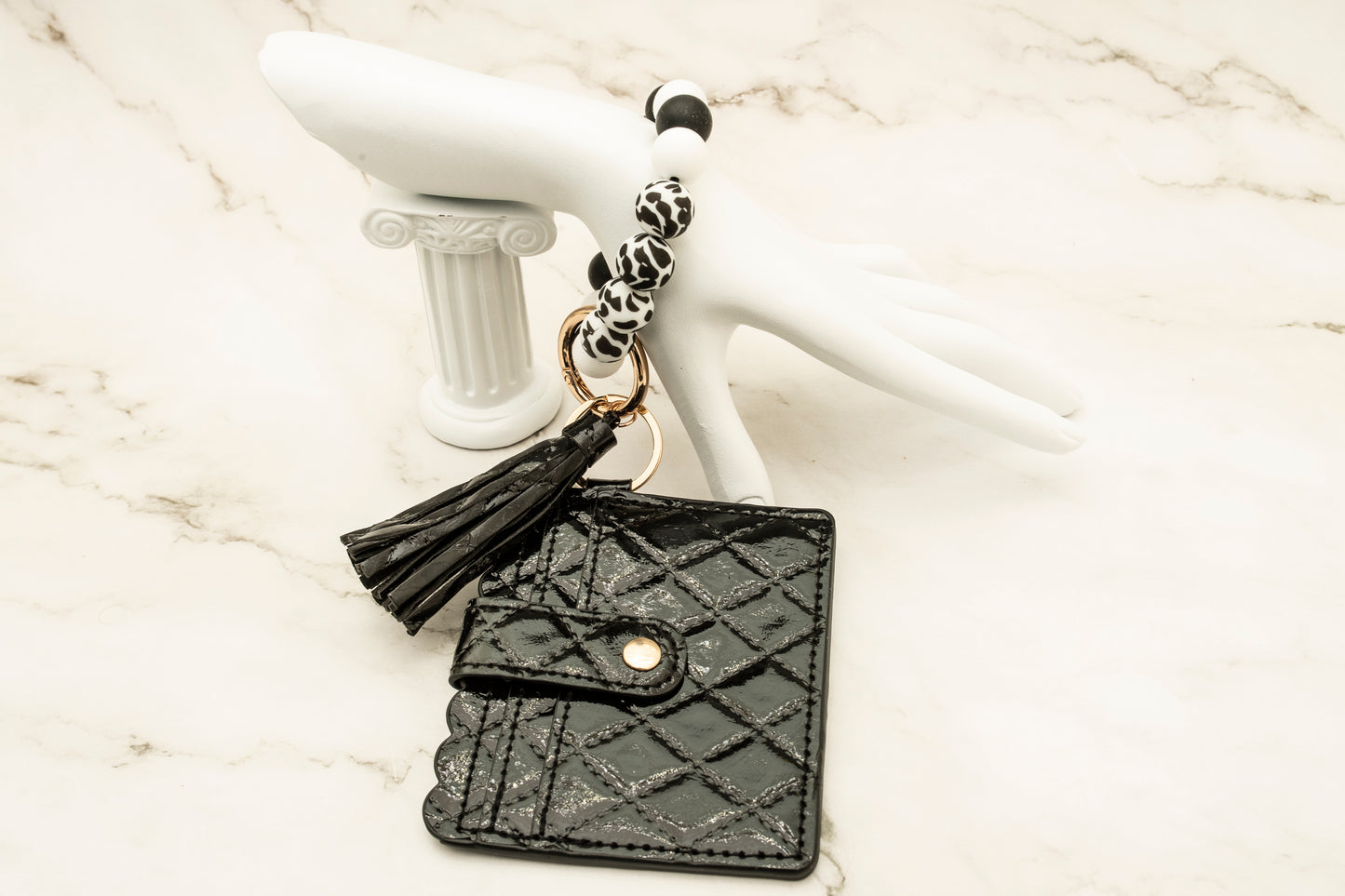 Black Silicone Wristlet with Wallet