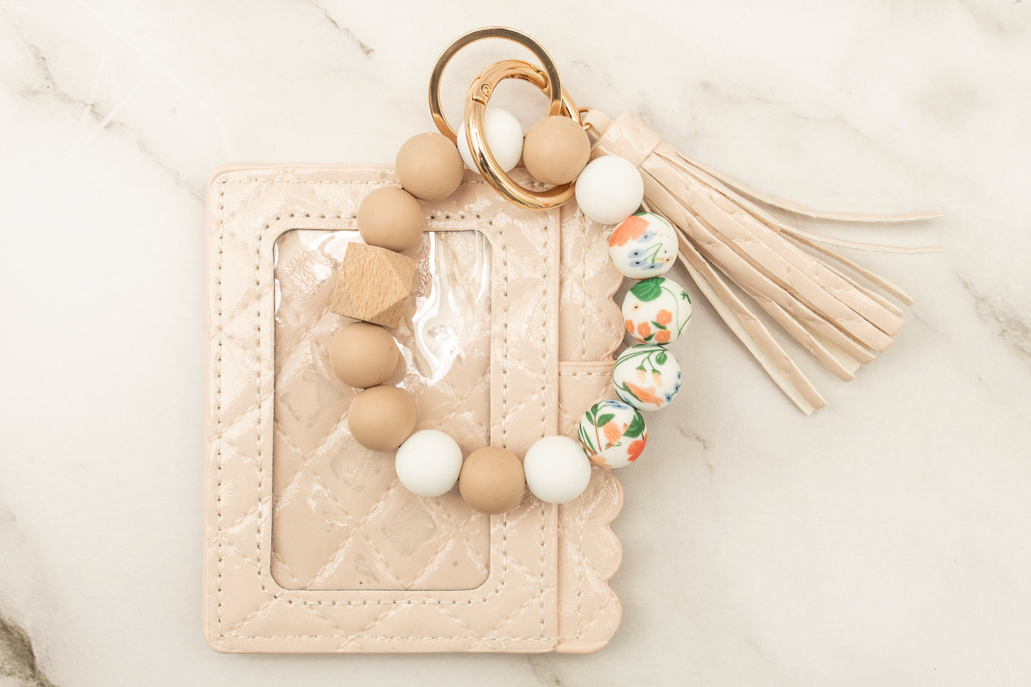 Blush Silicone Wristlet with Wallet