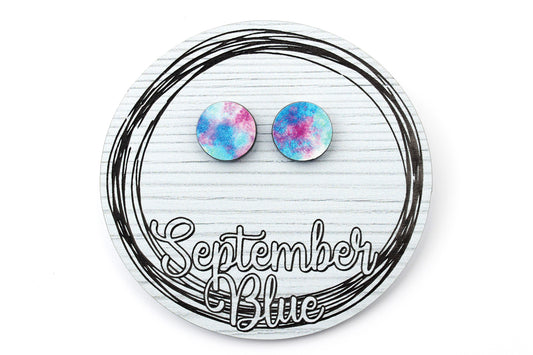 Tie Dye Round Acrylic Studs