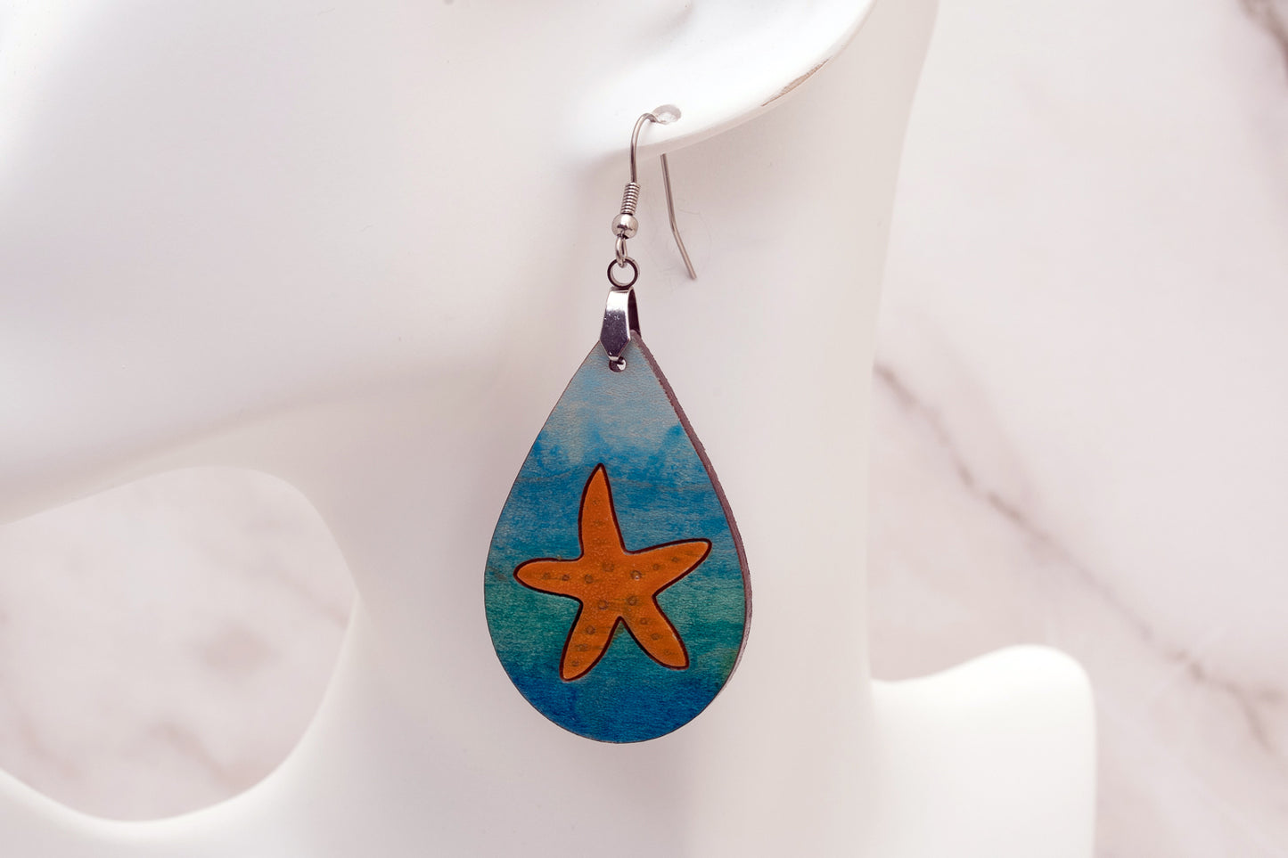 Starfish Wood Dangles