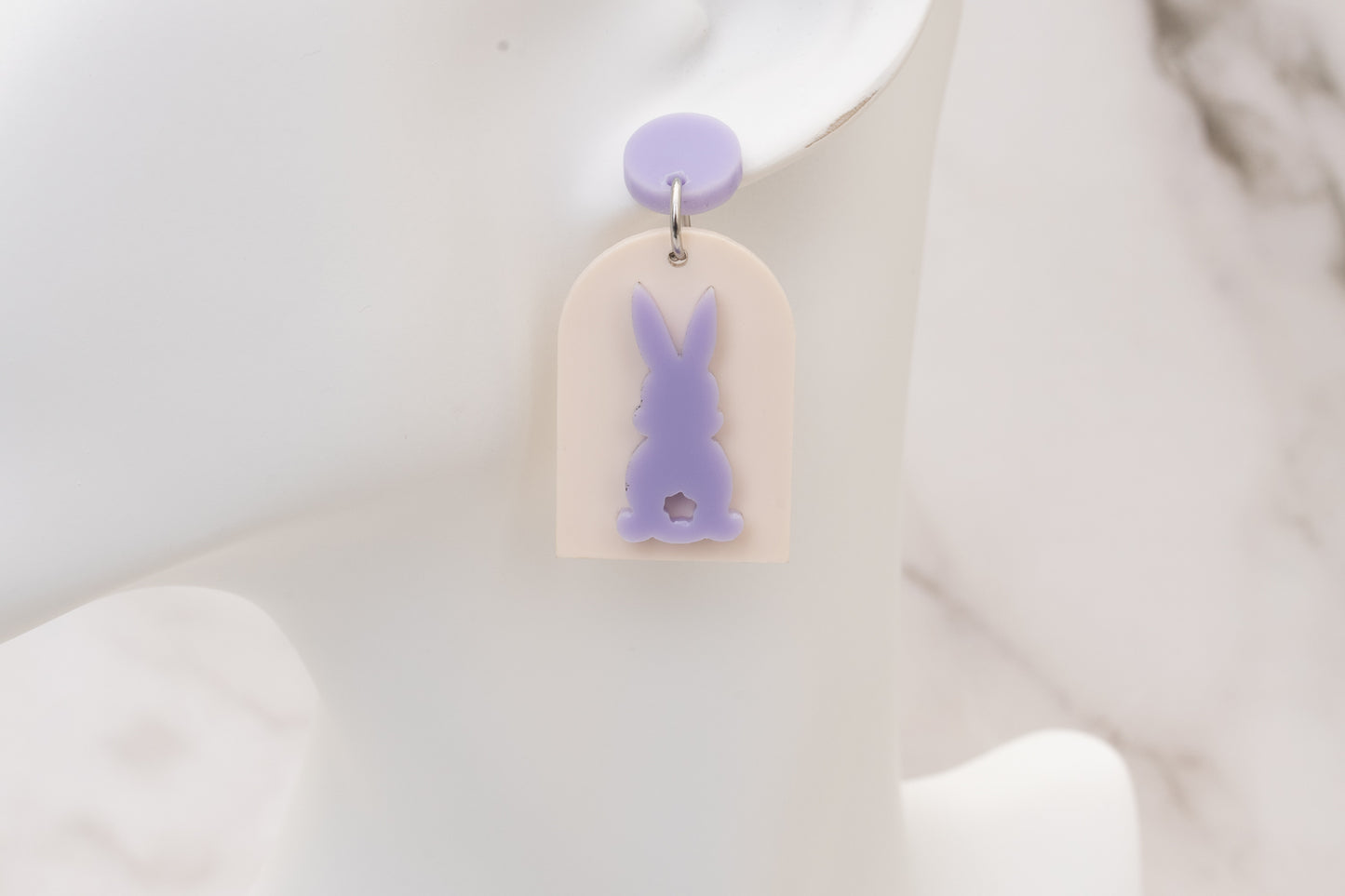 Purple Bunny Arch Acrylic Pendant