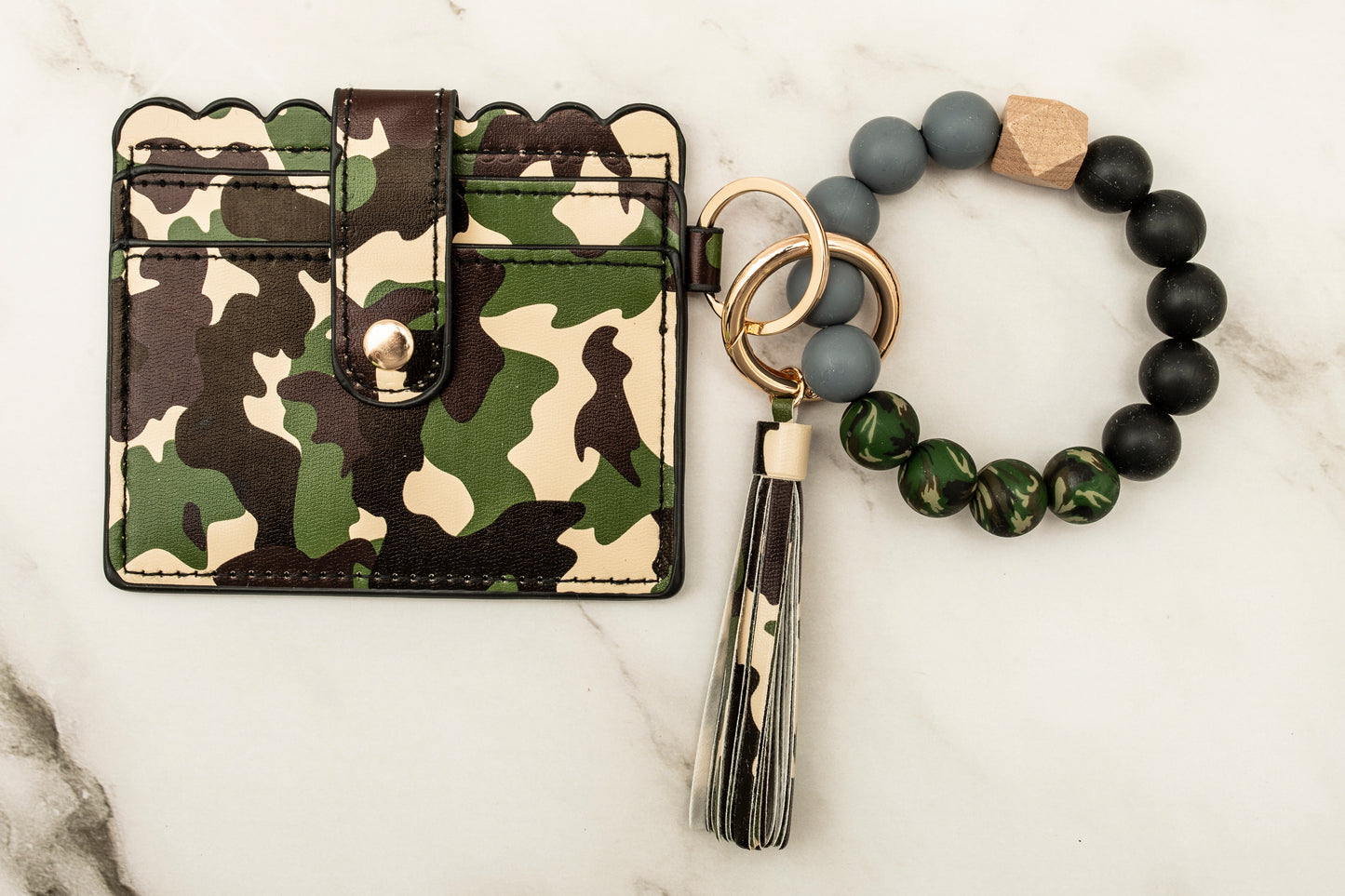 Camo Silicone Wristlet with Wallet