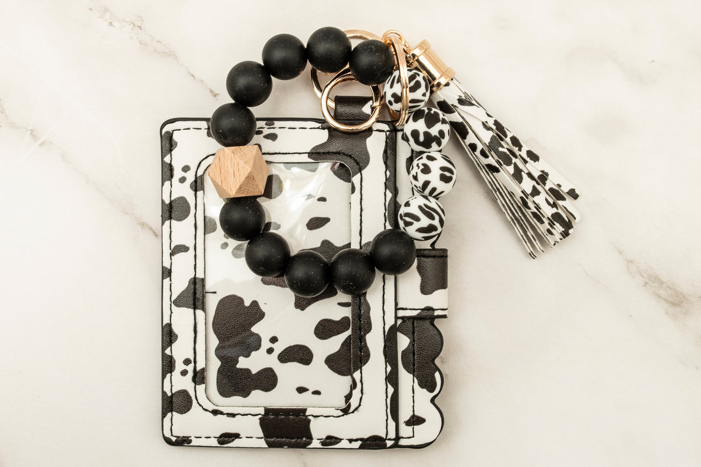 Cow Silicone Wristlet with Wallet