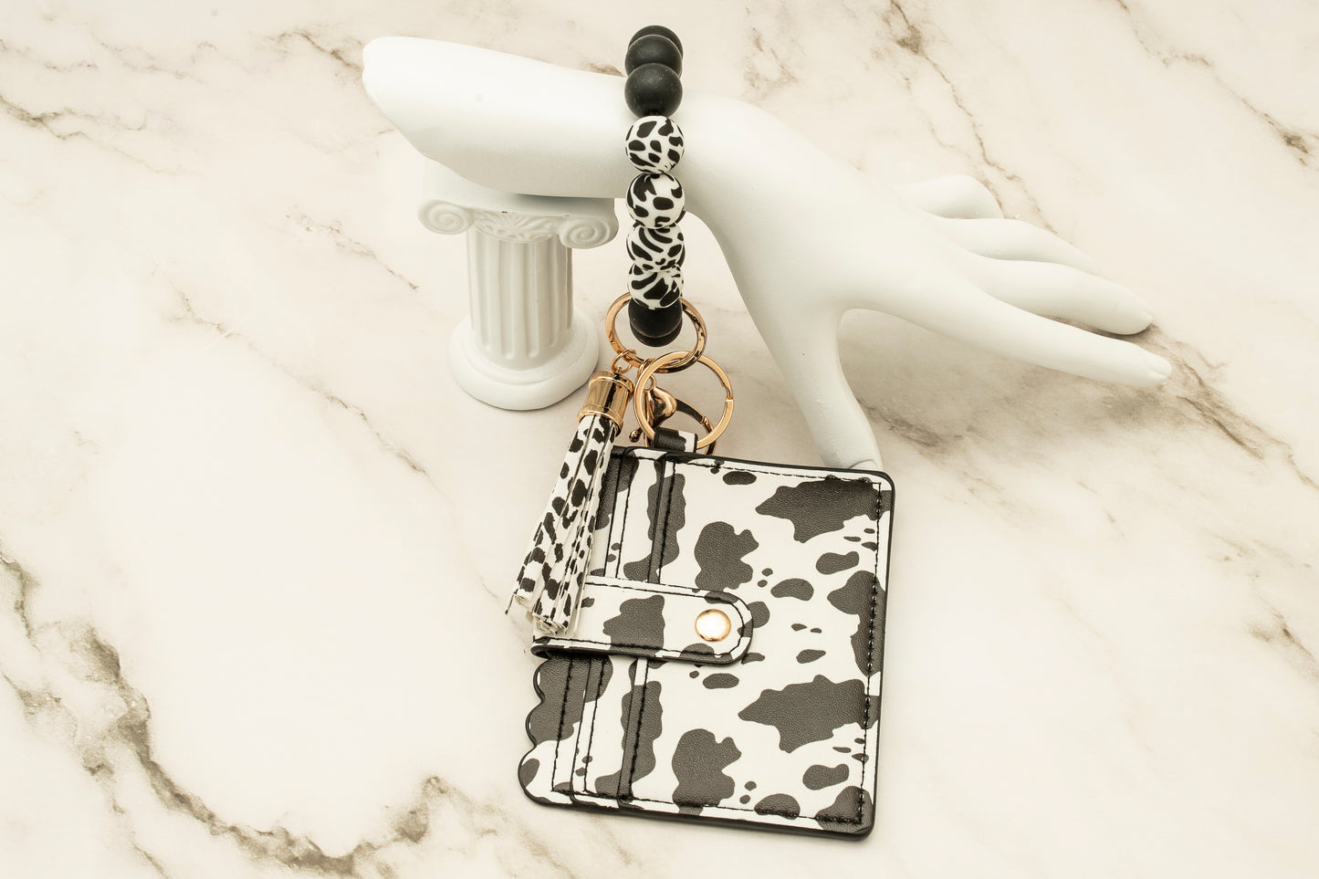 Cow Silicone Wristlet with Wallet