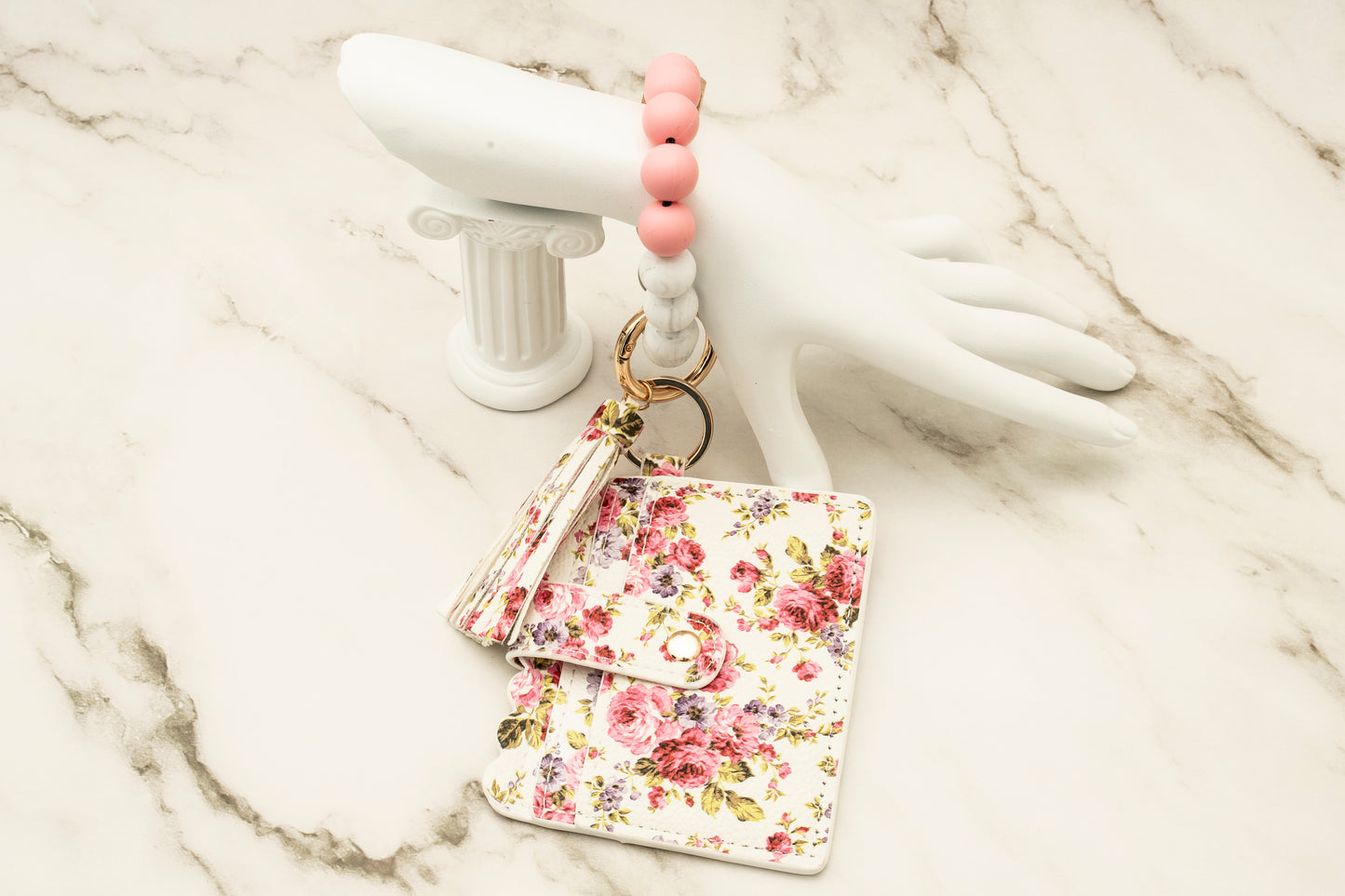 Flowers Silicone Wristlet with Wallet