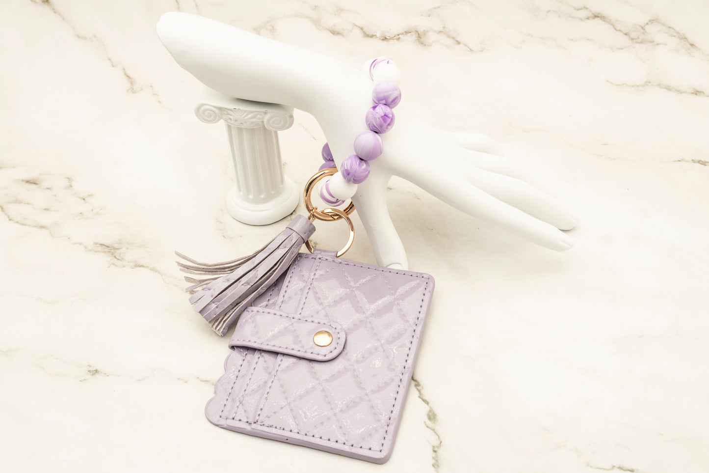 Purple Silicone Wristlet with Wallet