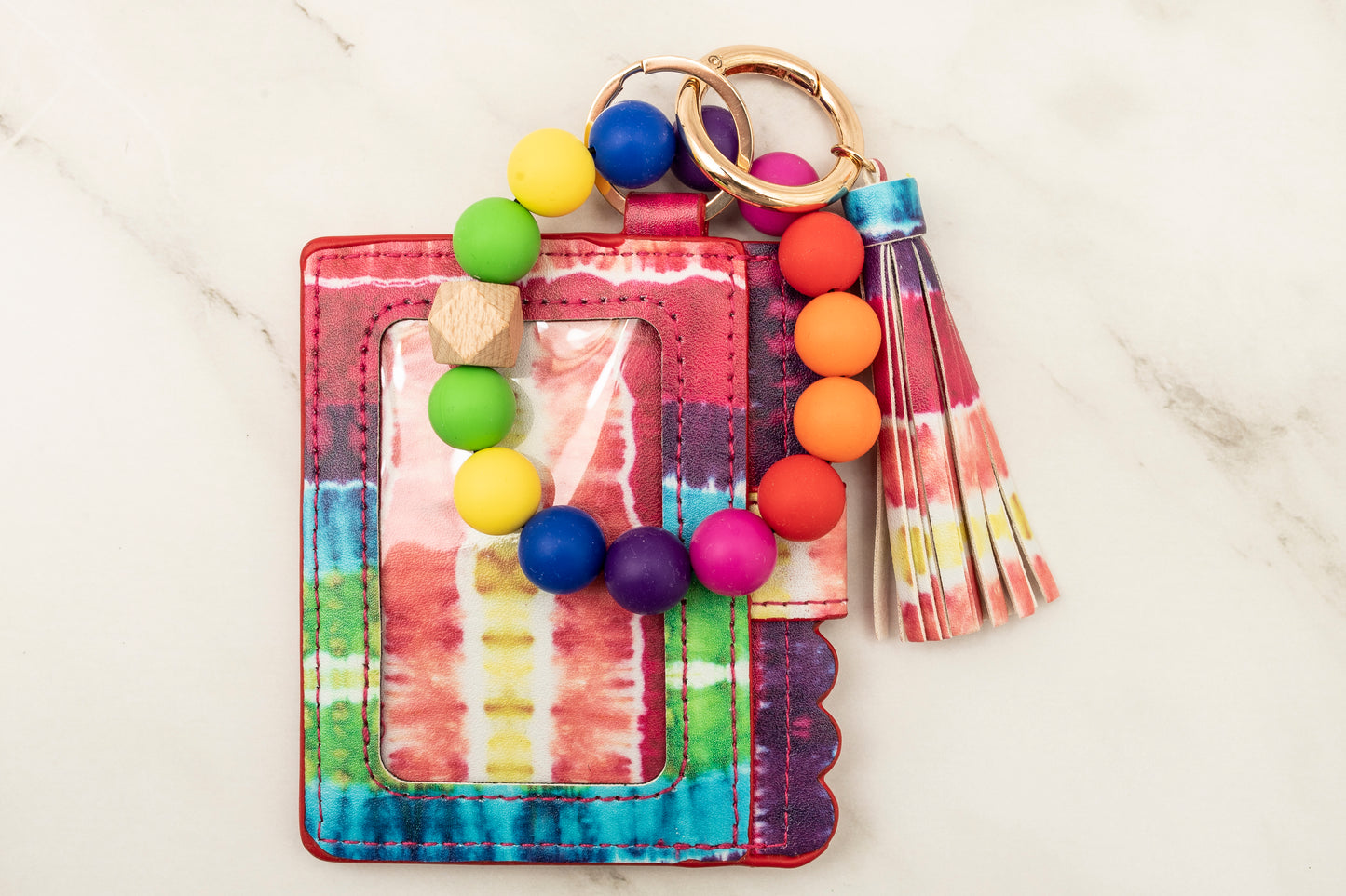 Tie Dye Silicone Wristlet with Wallet