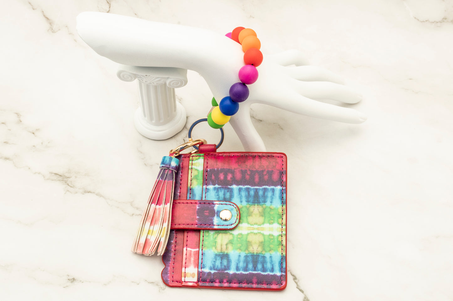 Tie Dye Silicone Wristlet with Wallet