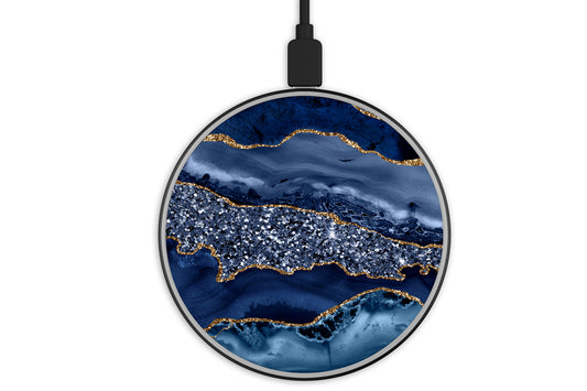 Blue Glitter Agate 10W Wireless Charger